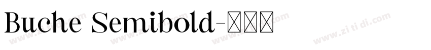Buche Semibold字体转换